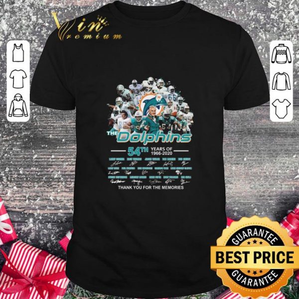 Original Miami Dolphins The Dolphins 54th Years Of 1966-2020 signatures shirt 1
