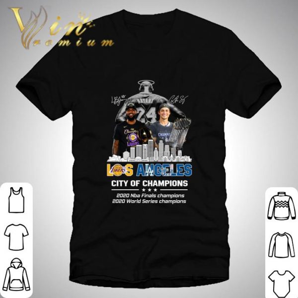 Bryant LeBron James Corey Seager Lakers Dodgers Champions 2020 shirt 1