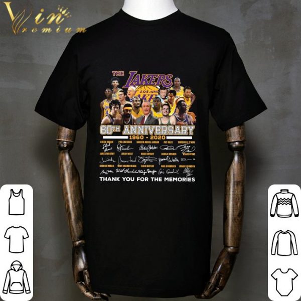 The Lakers Los Angeles 60th anniversary 1960-2020 signatures shirt 2