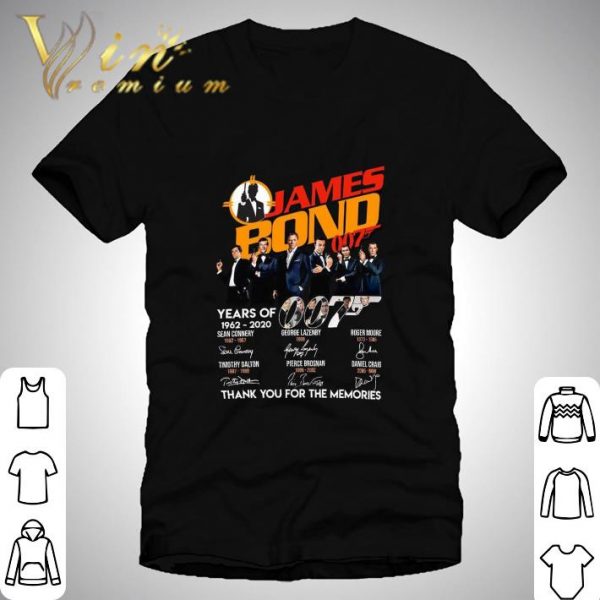 James Bond 007 years of 1962-2020 signatures Sean Connery shirt 1