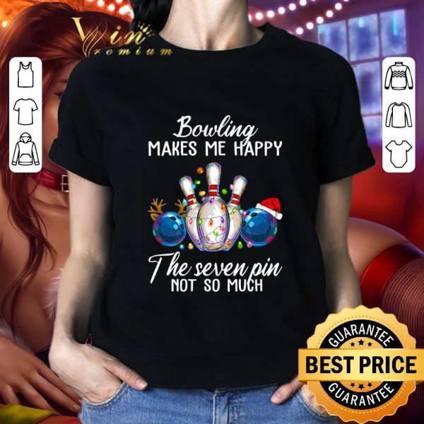 Original Christmas Bowling makes me happy the seven pin not so much shirt 2