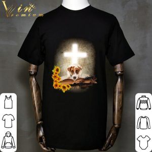 Jack Russell Jesus Cross Sunflowers shirt 4
