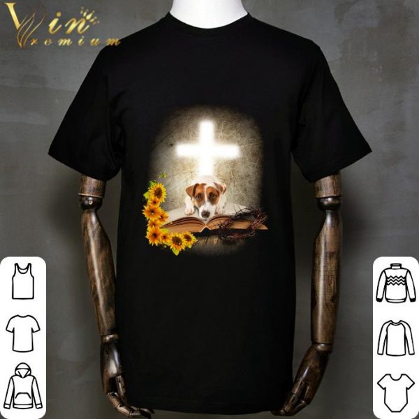 Jack Russell Jesus Cross Sunflowers shirt 2