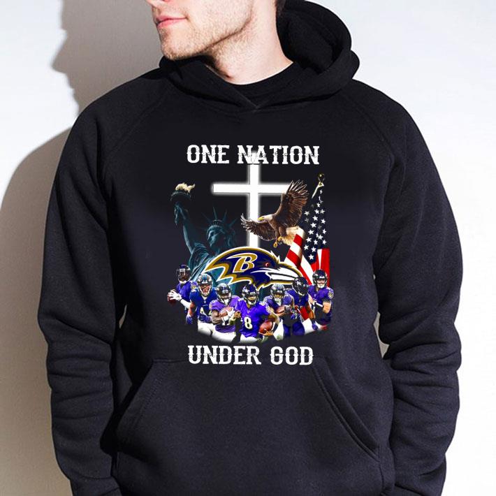 Hot Baltimore Ravens Statue Of Liberty One Nation Under God shirt