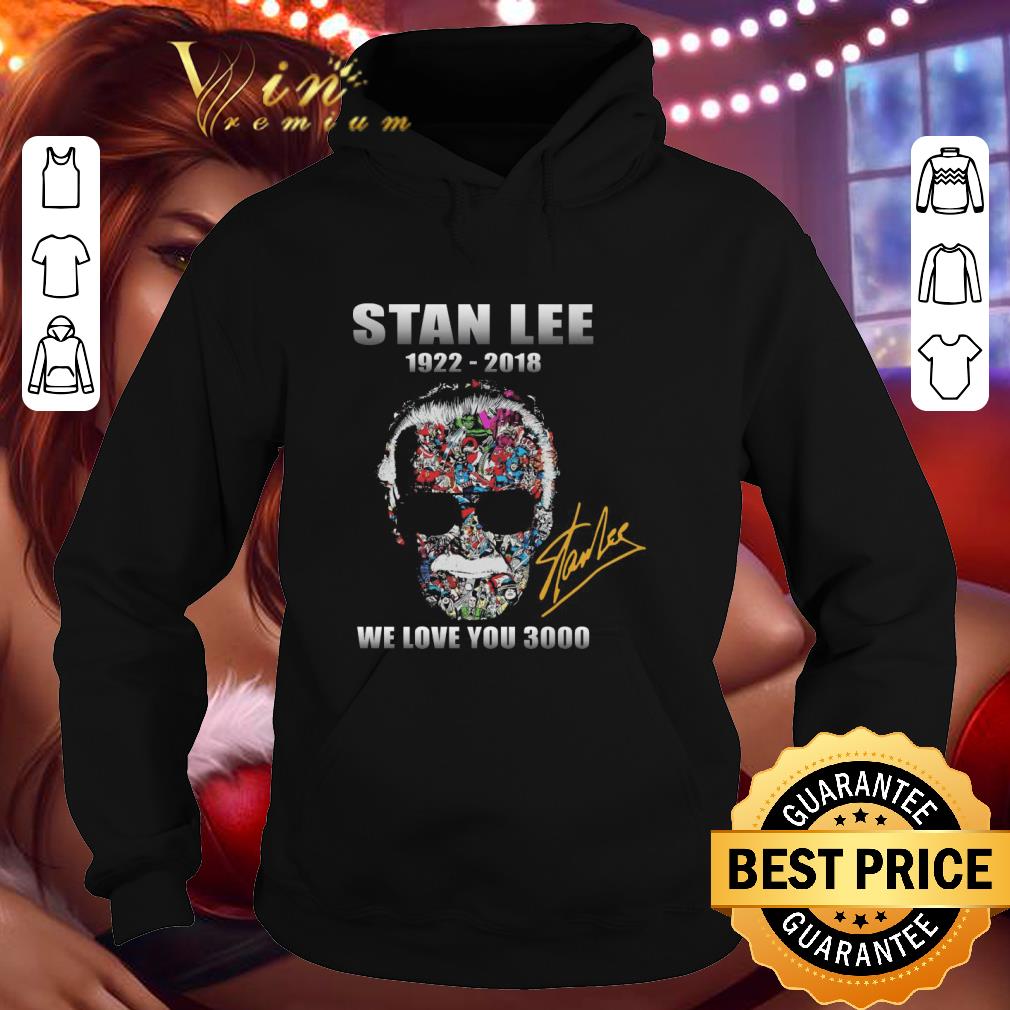 Awesome Signature Stan Lee 1922-2018 We Love You 3000 shirt