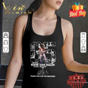 Original 65 years of Eddie Van Halen 1955-2020 thank you for the memories shirt 5