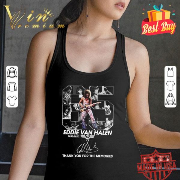 Original 65 years of Eddie Van Halen 1955-2020 thank you for the memories shirt 3