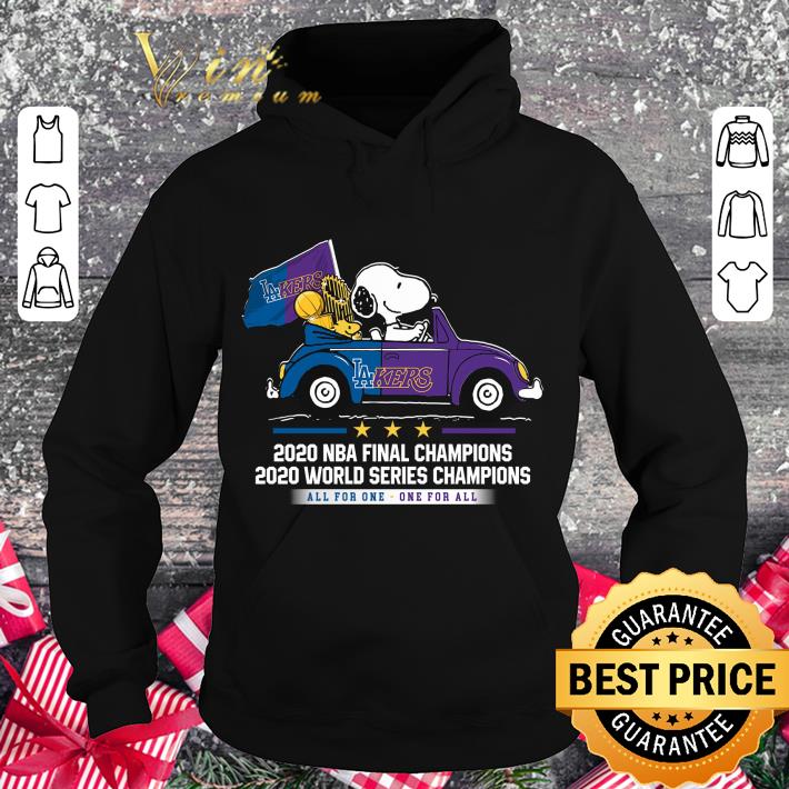 Premium Snoopy Woodstock Lakers 2020 Champions NBA Final and World Series shirt