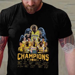 Original Kobe Gianna Bryant Lakers NBA champions 2020 signatures shirt 5