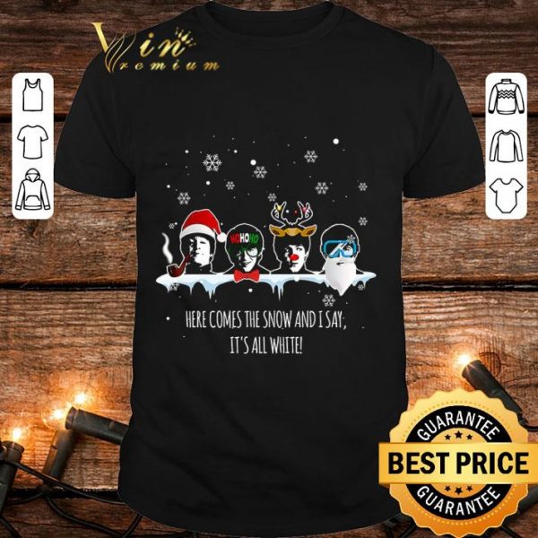 Original Christmas The Beatles Hohoho Here Comes The Snow And I Say It's All White shirt 1