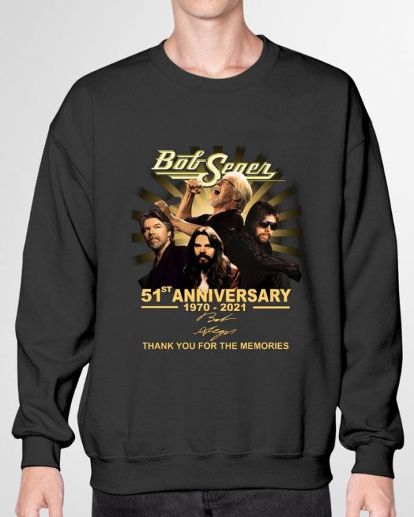 Hot Thank You Bob Seger 51st Anniversary 1970-2021 Signature The Silver Bullet Band shirt 3