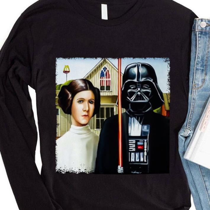 Hot Princess Leia Darth Vader American Gothic shirt