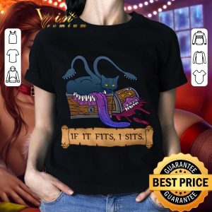Premium Cat If It Fits I Sits shirt 4