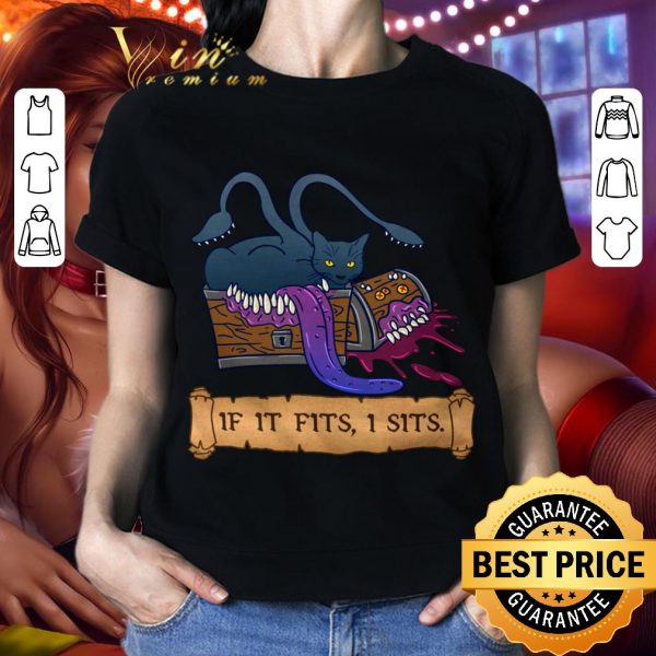 Premium Cat If It Fits I Sits shirt 2