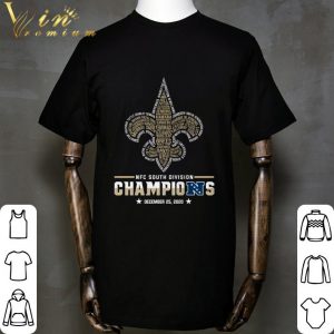 Names New Orleans Saints NFC South Division Champions December 2020 shirt 4