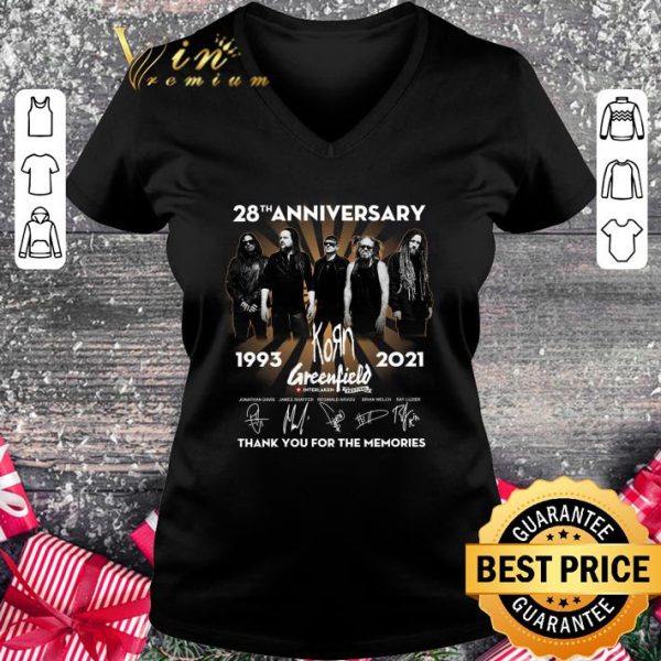 Original 28th Anniversary 1993-2021 Korn Greenfield Festival Signatures shirt 2