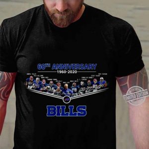 Hot 60th Anniversary 1960-2020 Buffalo Bills Signatures shirt 5