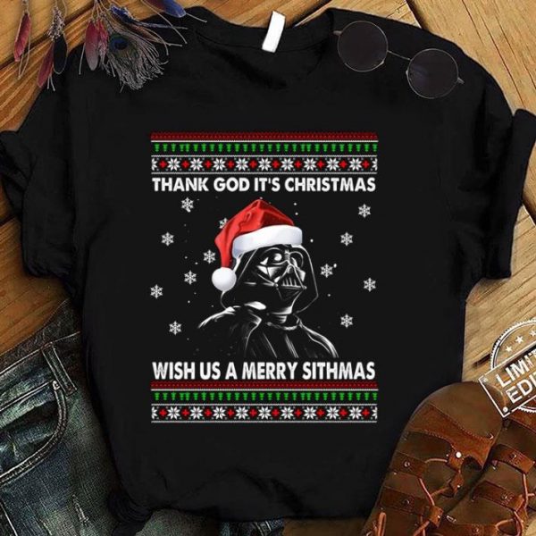 Awesome Star Wars Darth Vader Wish Us A Merry Sithmas Ugly Christmas shirt 1