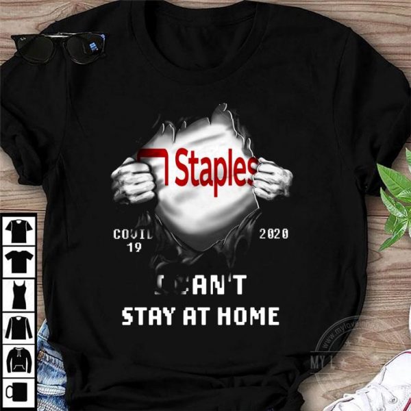 Best Staples Covid-19 2020 Stay At Home shirt 1