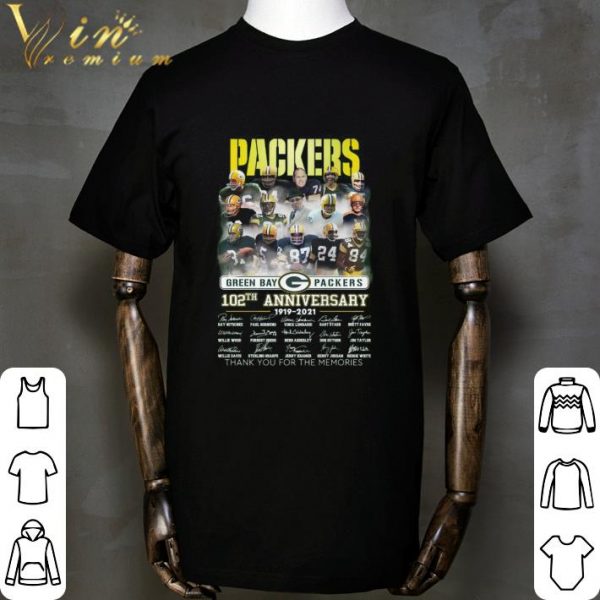 Coach Team Green Bay Packers 102th Anniversary 1919-2021 Signatures shirt 2
