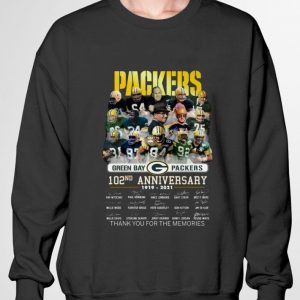 Best Green Bay Packers 102nd Anniversary 1919-2021 Signatures shirt 5