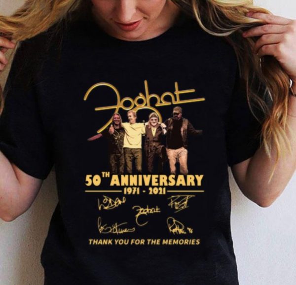 Hot Foghat Band 50th Anniversary 1971-2021 Signatures shirt 2