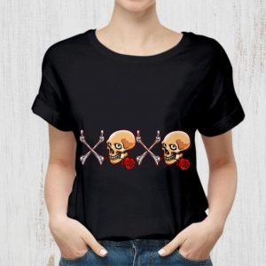 Hot XOXO skulls and crossbones shirt 4