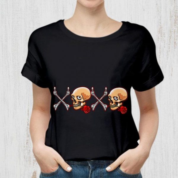 Hot XOXO skulls and crossbones shirt 2