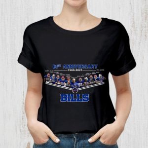 Funny Buffalo Bills 61st anniversary 1960-2021 Team & coach signatures shirt 4
