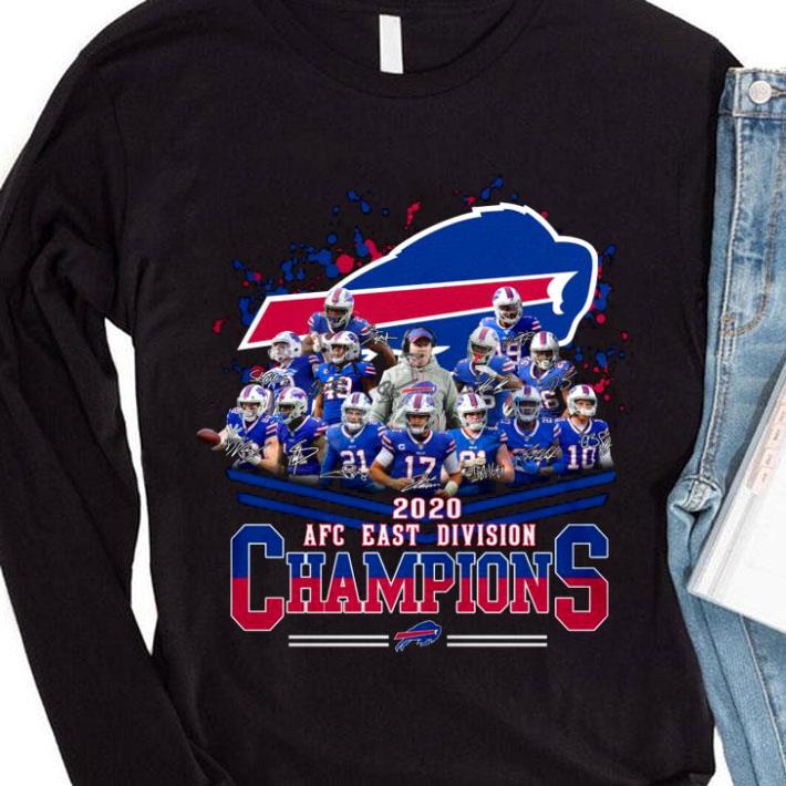 Premium Buffalo Bills Signatures 2020 AFC East Division champions shirt 9 Premium Buffalo Bills Signatures 2020 AFC East Division champions shirt