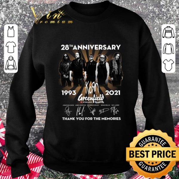 Original 28th Anniversary 1993-2021 Korn Greenfield Festival Signatures shirt 3
