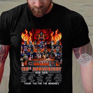 NFL Chicago Bears 100th Anniversary 1920-2020 Signatures shirt 5