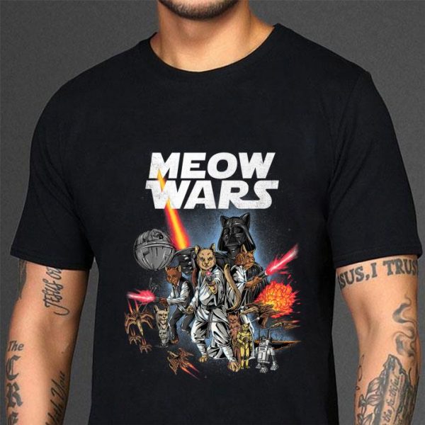 Premium Meow Wars Cat Star Wars Lover Gift Cat Mom shirt 3