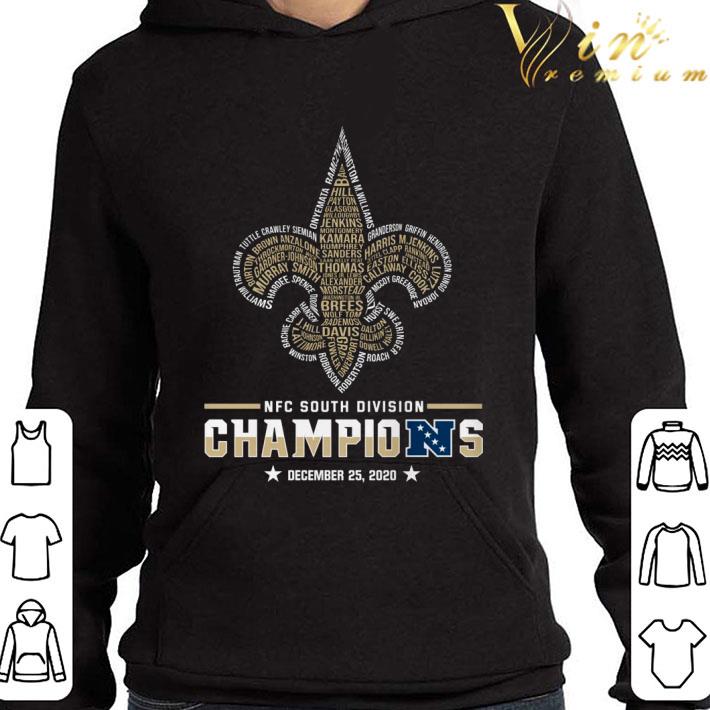 Names New Orleans Saints NFC South Division Champions December 2020 shirt