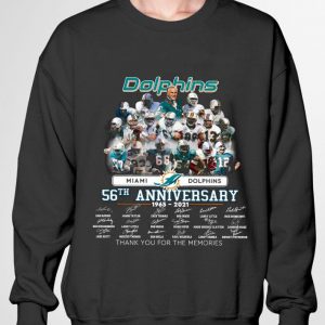 Funny Coach Miami Dolphins 56th Anniversary 1965-2021 Signatures shirt 5
