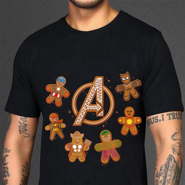 Premium Marvel Avengers Gingerbread Cookies Christmas shirt 3