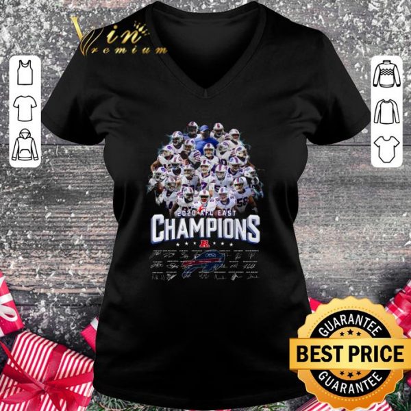 Hot Buffalo Bills NFL 2020 AFC East Champions Signatures shirt 2