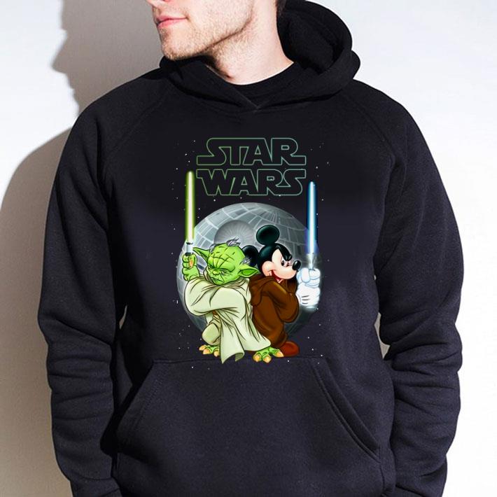 Funny Star Wars Master Yoda and Mickey Mouse shirt