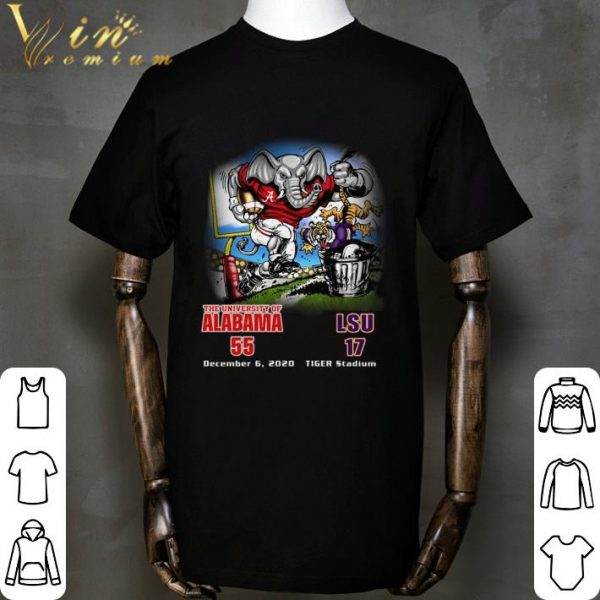 Hot The University Of Alabama 55-17 LSU Tiger Stadium December 6 2020 shirt 2