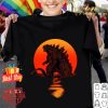 Funny Godzilla Sunset shirt 7