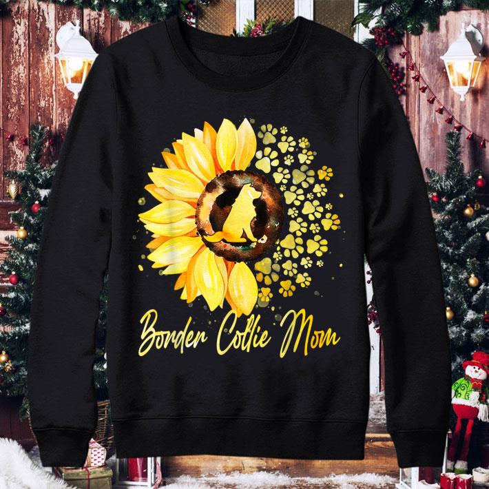 Womens Sunflower Border Collie Mom Dog Lover Gift shirt