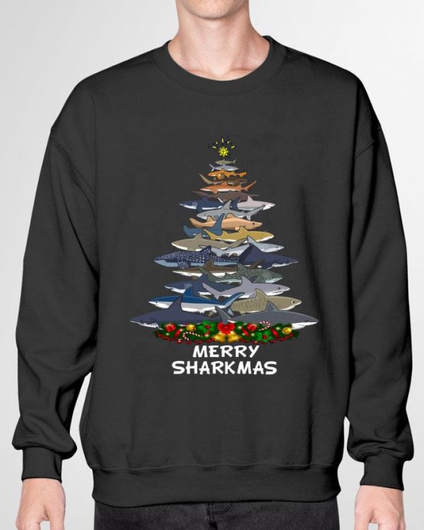 Awesome Sharks Merry Sharkmas Christmas Tree 2020 shirt 3