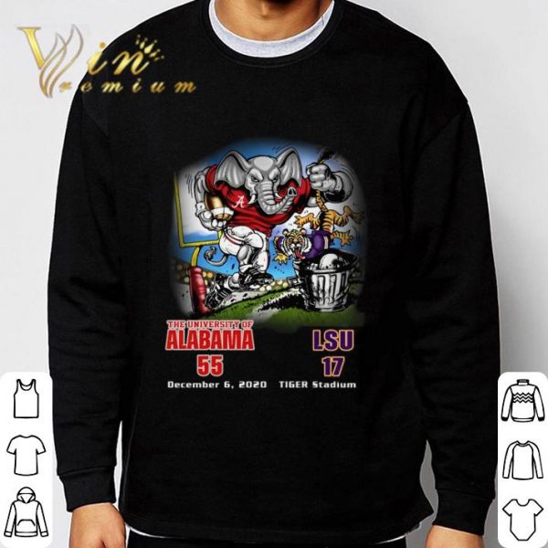 Hot The University Of Alabama 55-17 LSU Tiger Stadium December 6 2020 shirt 3