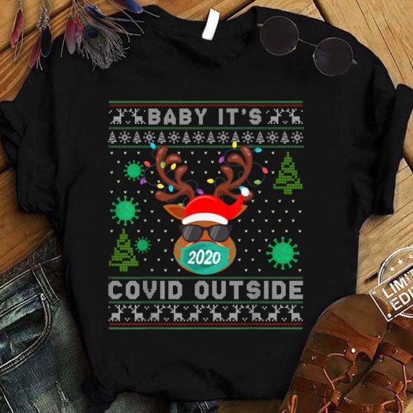 Premium Baby It's 2020 Covid Outside Reindeer Ugly Christmas Sweater shirt 1
