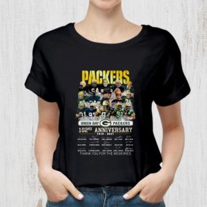 Best Green Bay Packers 102nd Anniversary 1919-2021 Signatures shirt 4