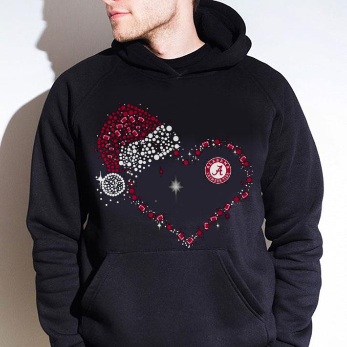 Best Santa Alabama Crimson Tide Heart Christmas shirt