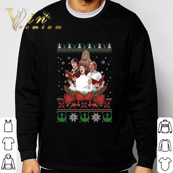 Star Wars characters sing ugly Christmas shirt 3