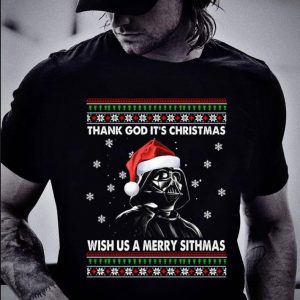 Awesome Star Wars Darth Vader Wish Us A Merry Sithmas Ugly Christmas shirt 4