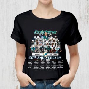 Funny Coach Miami Dolphins 56th Anniversary 1965-2021 Signatures shirt 4