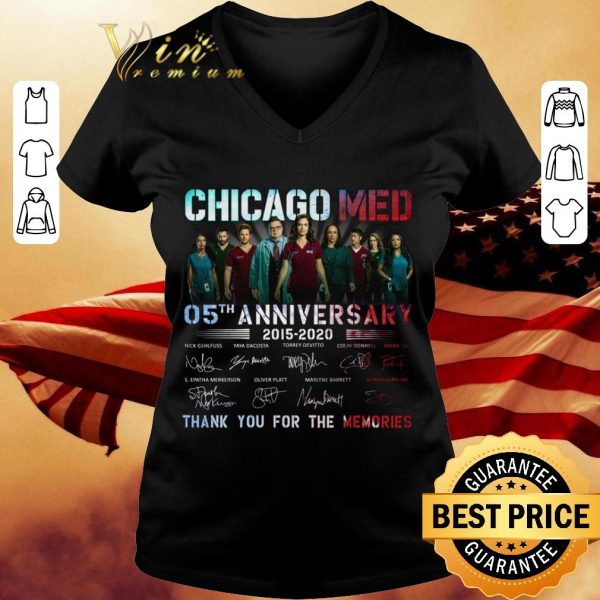 Original 05th Anniversary 2015-2020 Chicago Med TV Series Characters Signed shirt 3